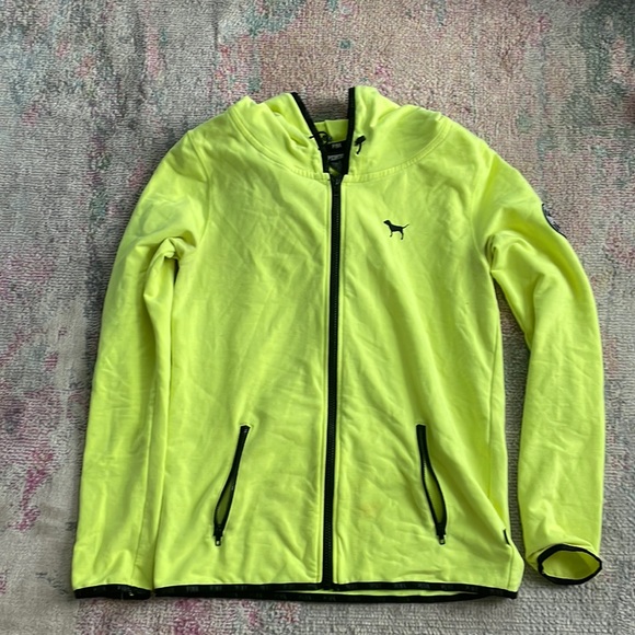 PINK Victoria's Secret Jackets & Blazers - Neon yellow PInk hoodie.